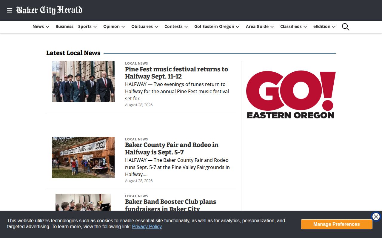 Baker County local crime-news record source at Baker City Herald